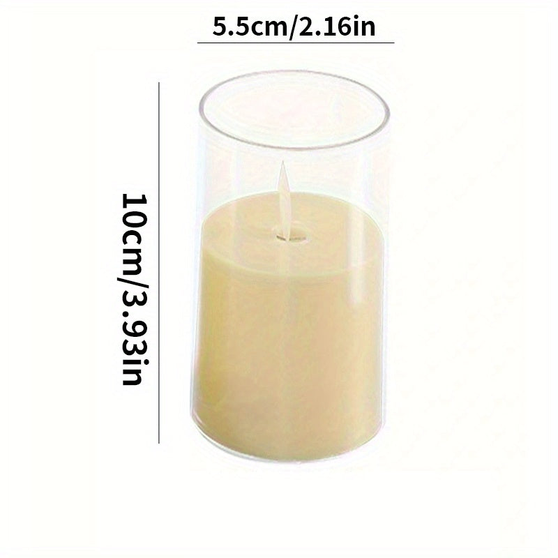 2pcs Electronic Candles Simulated Wick Swaying Party Decoration