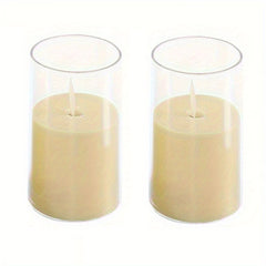 2pcs Electronic Candles Simulated Wick Swaying Party Decoration