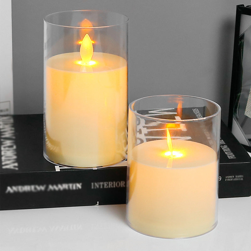 2pcs Electronic Candles Simulated Wick Swaying Party Decoration