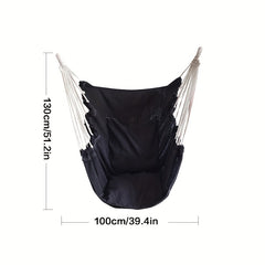 Indoor Outdoor Cotton Hammock Swing Chair Comfortable Durable Sturdy