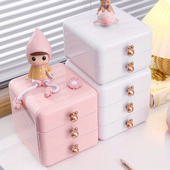 Desktop Storage Box for Jewelry and Cosmetics