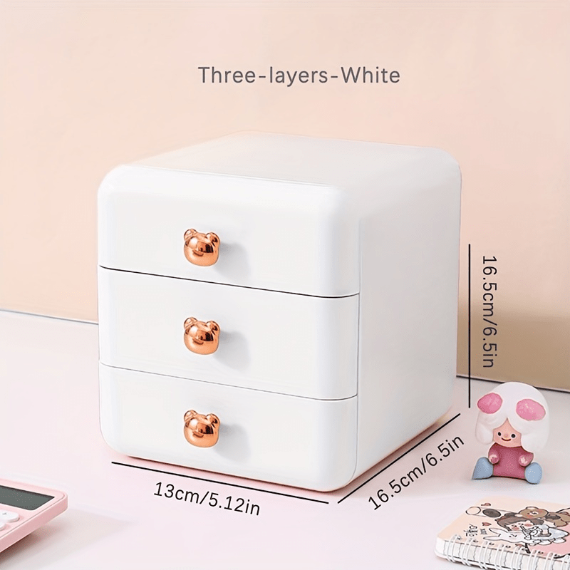Desktop Storage Box for Jewelry and Cosmetics