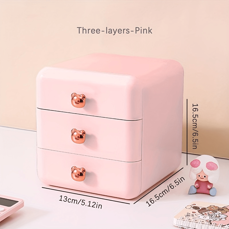 Desktop Storage Box for Jewelry and Cosmetics