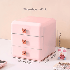 Desktop Storage Box for Jewelry and Cosmetics