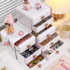 Desktop Storage Box for Jewelry and Cosmetics