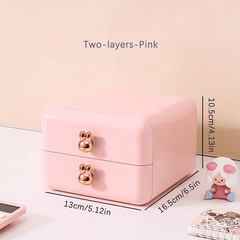 Desktop Storage Box for Jewelry and Cosmetics