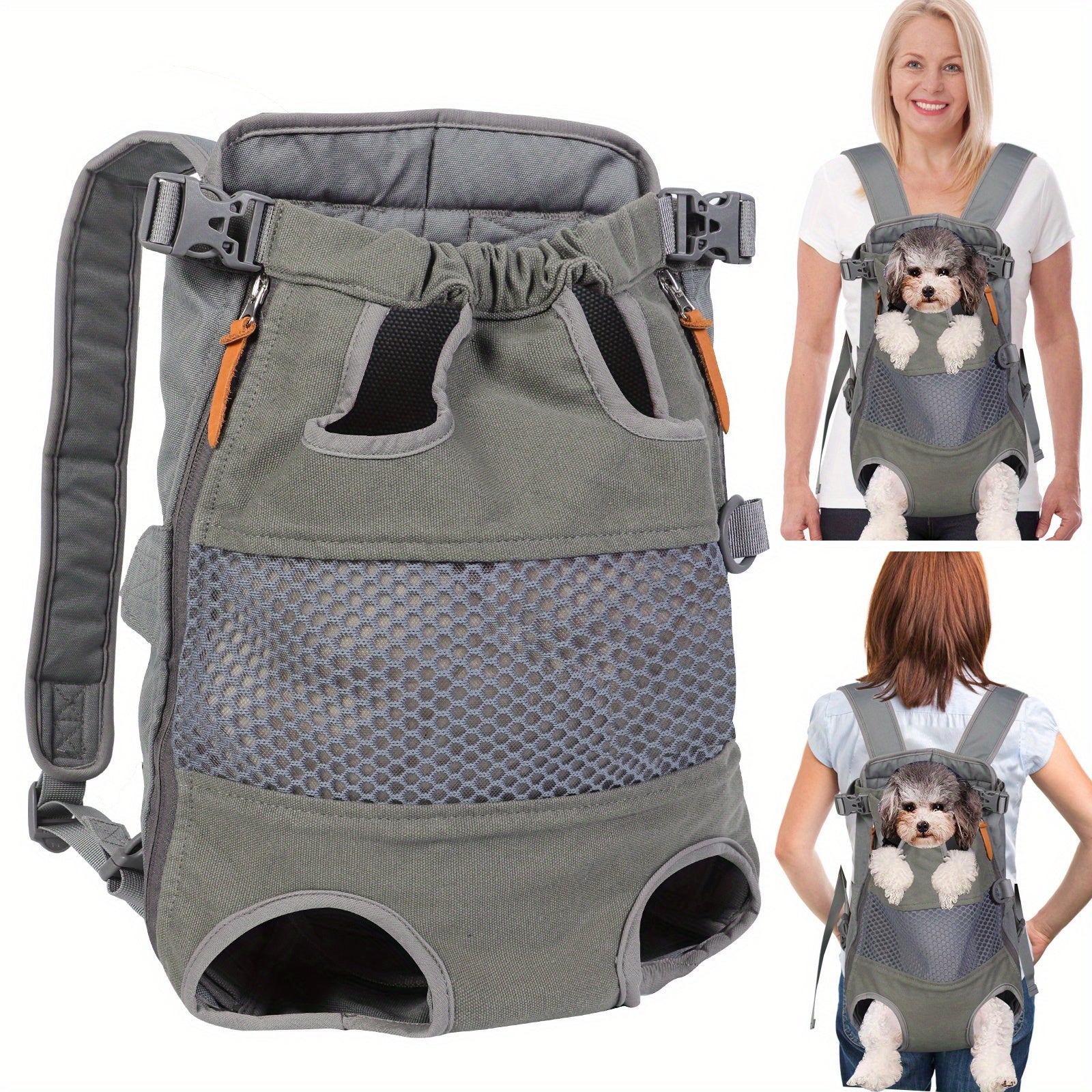 Legs Out Dog Carrier Backpack Front Facing for Small Medium Large Dogs