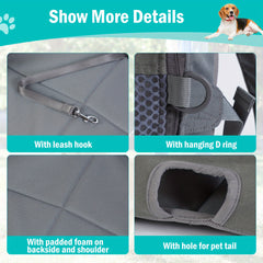 Legs Out Dog Carrier Backpack Front Facing for Small Medium Large Dogs