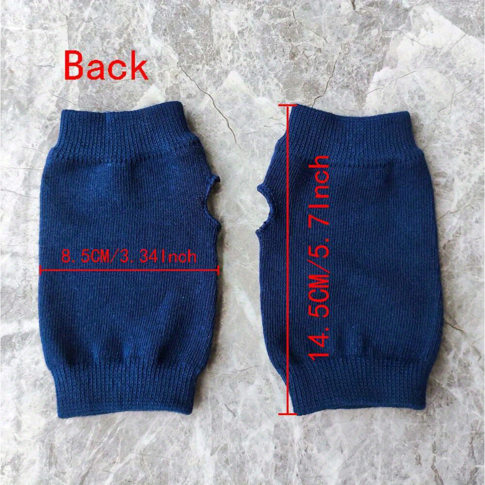 Amdeira Retro Knit Gloves Winter Warm Fingerless Cold Proof Antifreeze