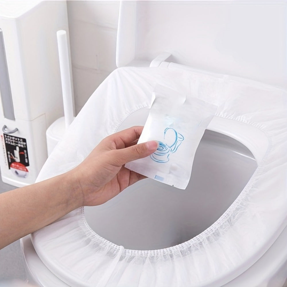 10pcs Waterproof Disposable Toilet Seat Covers - Portable & Travel Friendly