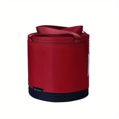 Round Retractable Lunch Box Large Capacity Handheld Bag