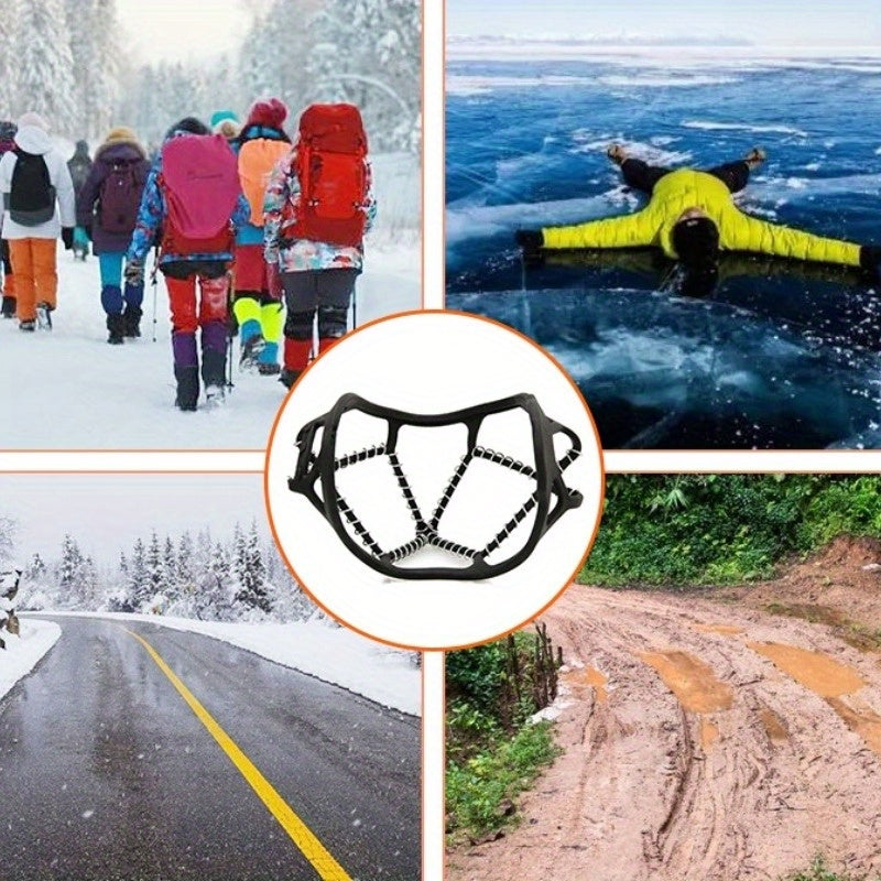 2pcs Silicone Non-slip Shoe Covers for Mountain & Snow Hiking