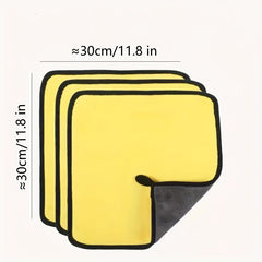 6pcs Soft Microfiber Car Wash Towel Kitchen Dish Cleaning Cloth