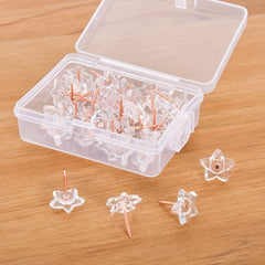 50pcs Box Transparent I nail Decorative Pushpins