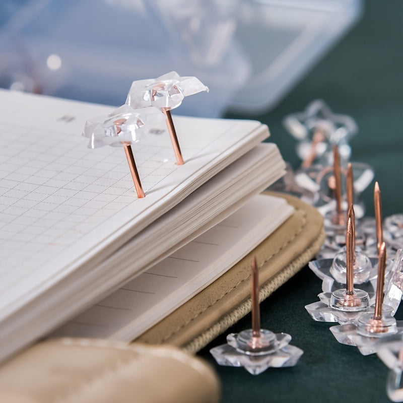 50pcs Box Transparent I nail Decorative Pushpins