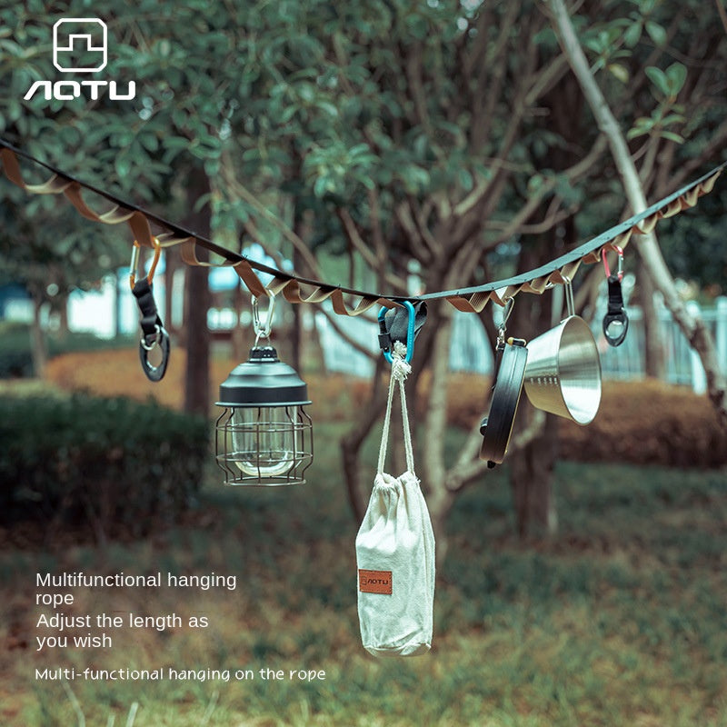 Camping Hanging Rope 22 Loops Clothesline Lantern Hanging Rope