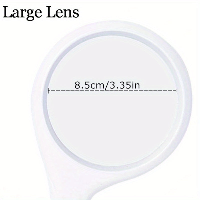5X Handheld Magnifier Glass 85mm Large Lens and Optical Glass