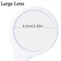 5X Handheld Magnifier Glass 85mm Large Lens and Optical Glass