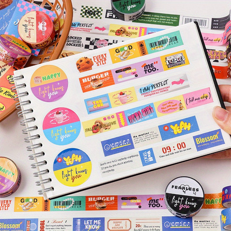 1 Roll Light Washi Tape DIY Journal Decoration Sticker