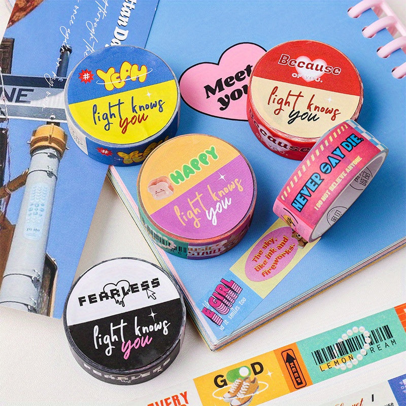 1 Roll Light Washi Tape DIY Journal Decoration Sticker