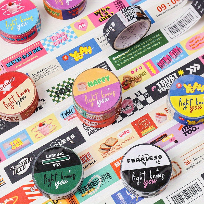 1 Roll Light Washi Tape DIY Journal Decoration Sticker