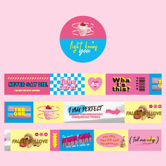 1 Roll Light Washi Tape DIY Journal Decoration Sticker