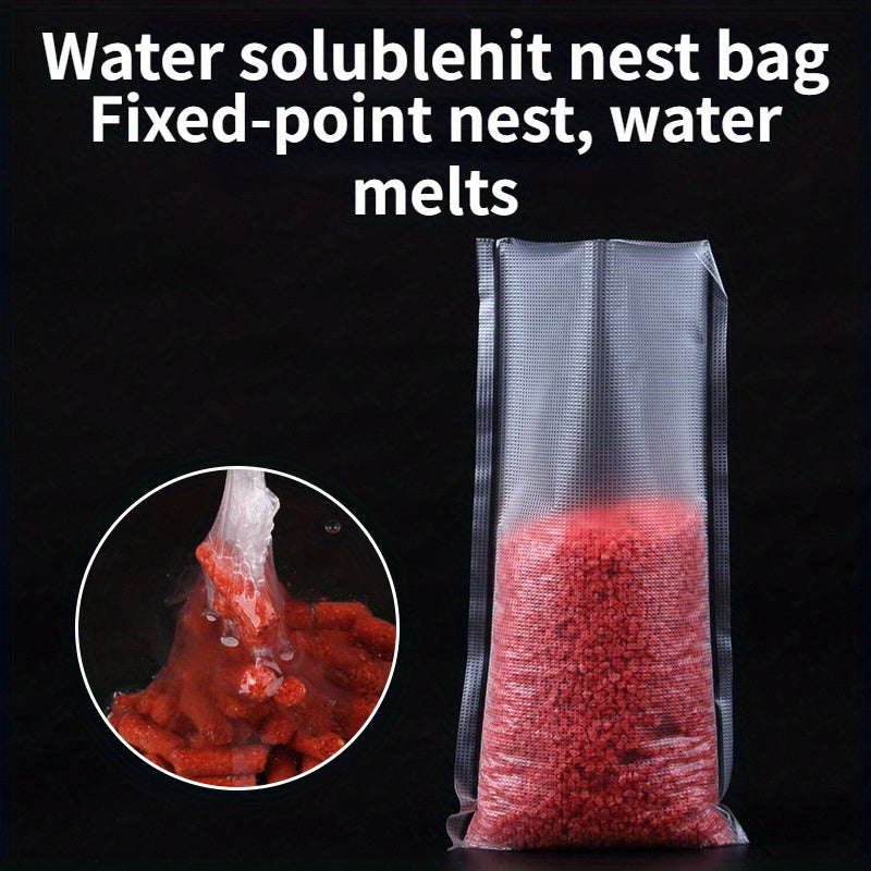 50pcs Water Soluble Bait Bag Mesh Carp Fishing Accessories
