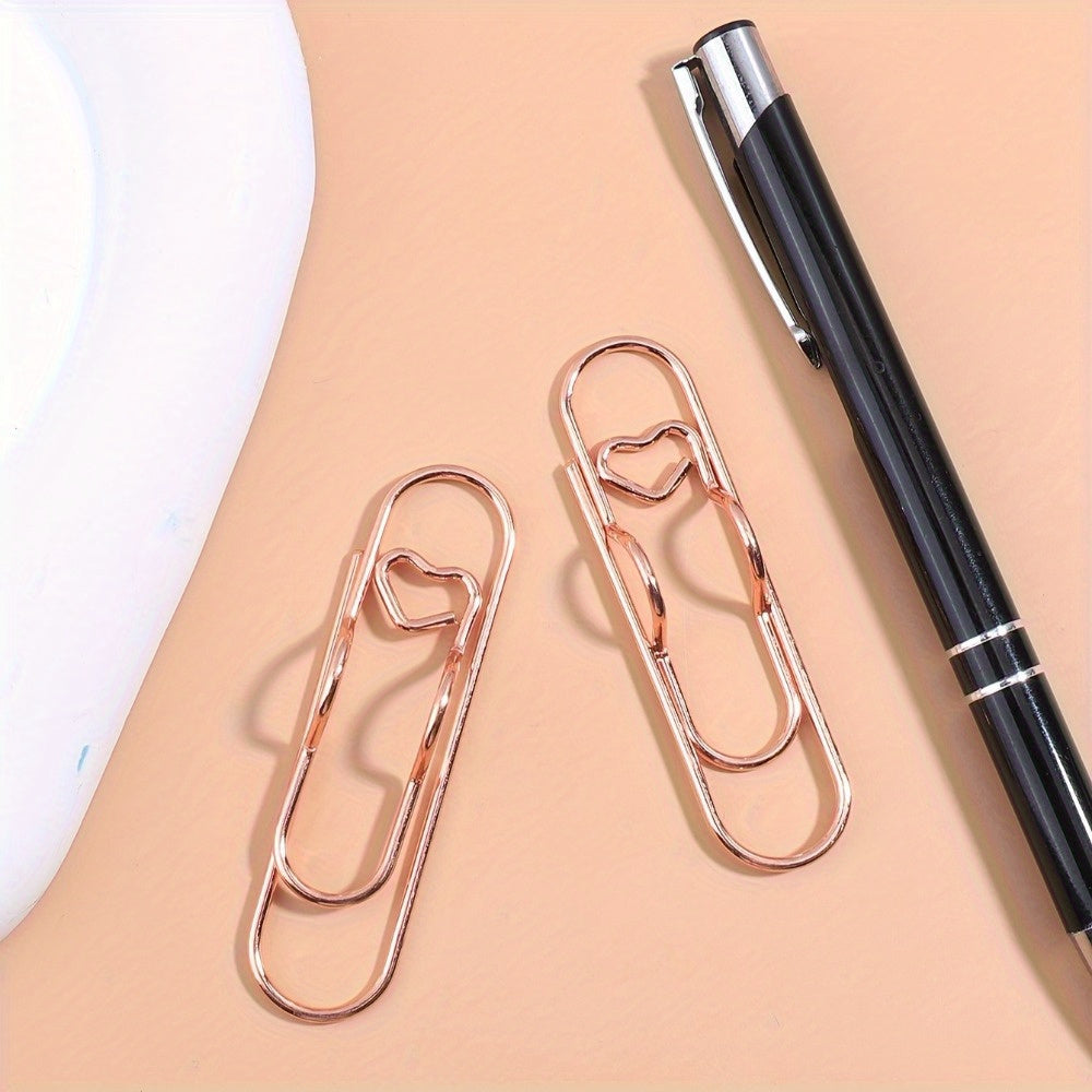 2pcs Metal Pen Clip Holder Paper Clip School Office Supplies