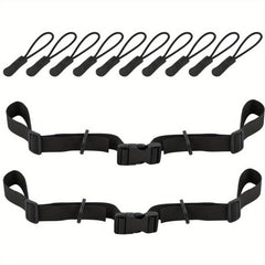 Adjustable Chest Straps & Zipper Pulls for Backpack Hiking - 12pcs