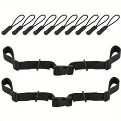 Adjustable Chest Straps & Zipper Pulls for Backpack Hiking - 12pcs