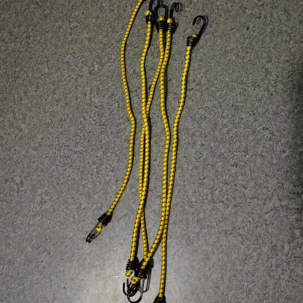5pcs Bungee Cords w/ Hooks for Camping Tent Tarp Canopy Elastic Clothesline