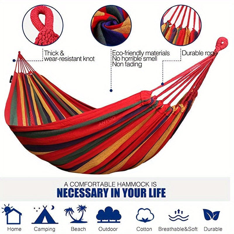 Portable Hammock with Strap & Carry Bag, Holds Up To 204.12KG