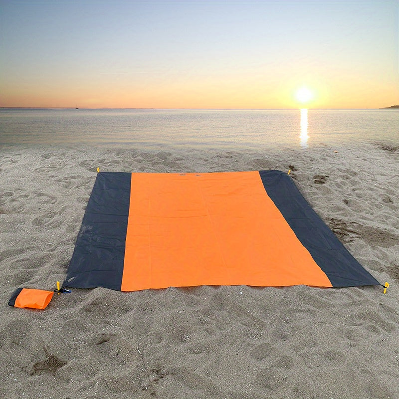 Foldable Waterproof Picnic Mat Plaid Pocket Beach Mat