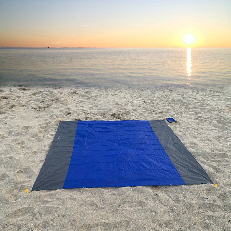 Foldable Waterproof Picnic Mat Plaid Pocket Beach Mat