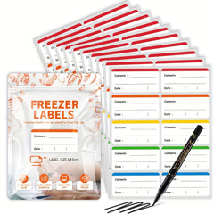 10pcs Coloured Freezer Labels Food Storage Labels Stickers Fridge Stickers