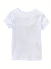 Gamer Print Girl's Cotton T shirt Casual Slight Stretch Tee