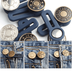 6pcs Metal Button Pants Waist Extender Stretch Waistband Size Adjuster