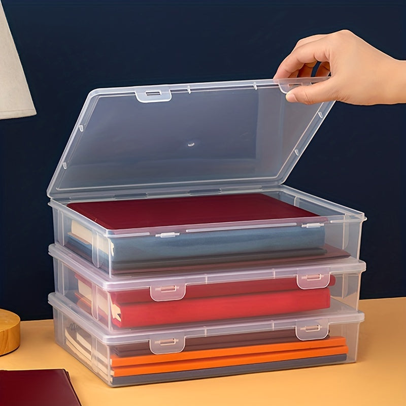 Large Capacity Transparent Storage Box for Office Documents