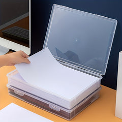 Large Capacity Transparent Storage Box for Office Documents