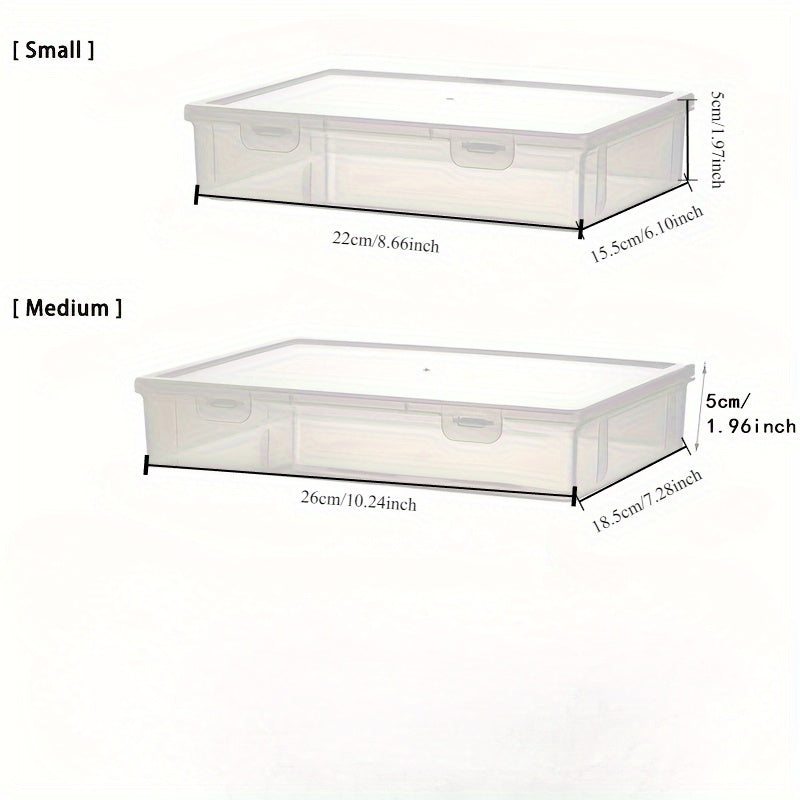 Large Capacity Transparent Storage Box for Office Documents