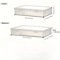 Large Capacity Transparent Storage Box for Office Documents