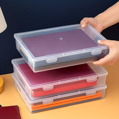 Large Capacity Transparent Storage Box for Office Documents