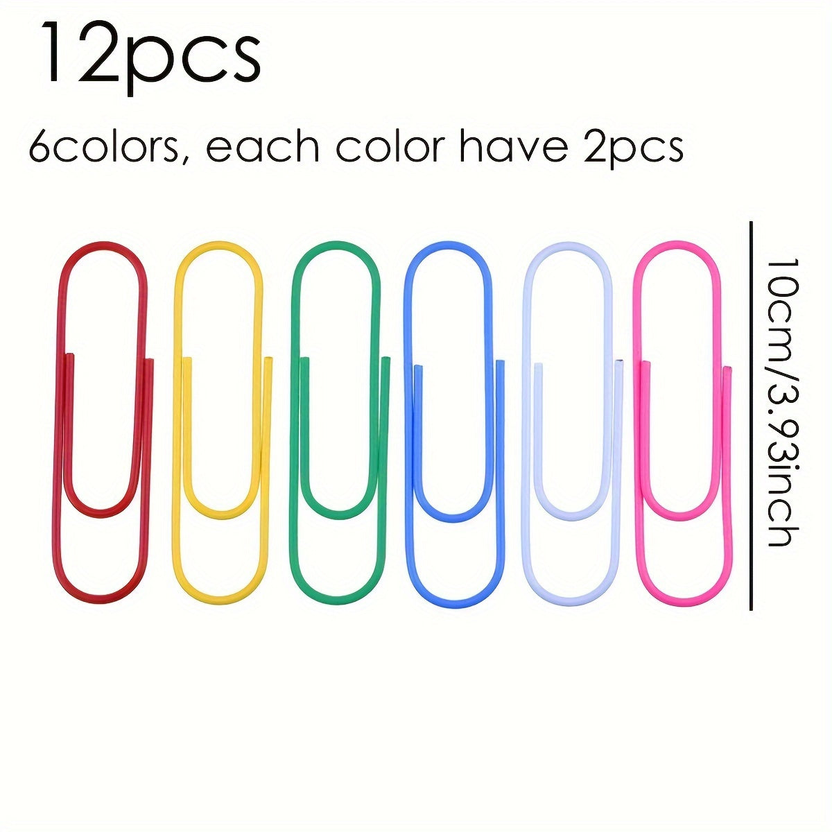 12pcs 100mm Extra Large Paperclips for Document Organizing