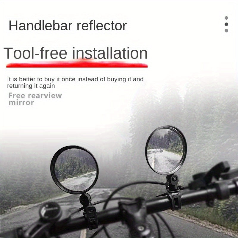 Bike Rearview Mirror Adjustable Convex Mirror Riding Equipment