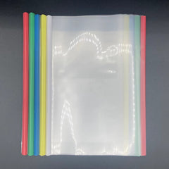 5pcs A4 Transparent File Folder PP Plastic Insert File Pull Rod Folder