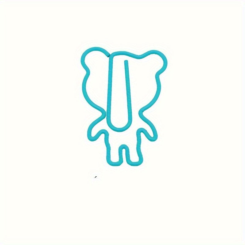 20pcs Bear Paper Clips Creative Model, School Office Supplies