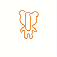 20pcs Bear Paper Clips Creative Model, School Office Supplies