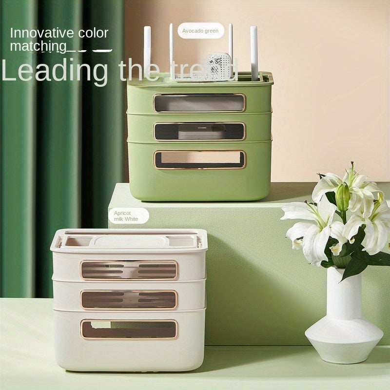 Wireless Router Storage Box Set Cable Organizer Socket Wire Management