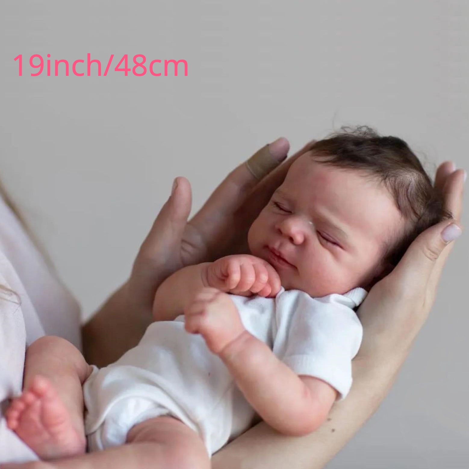 18in Silicone Reborn Baby Doll Soft Newborn Girl Toy Paint Skin