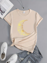 Ramadan Moon Workout T Shirt Short Sleeve Crew Neck Sports Tee